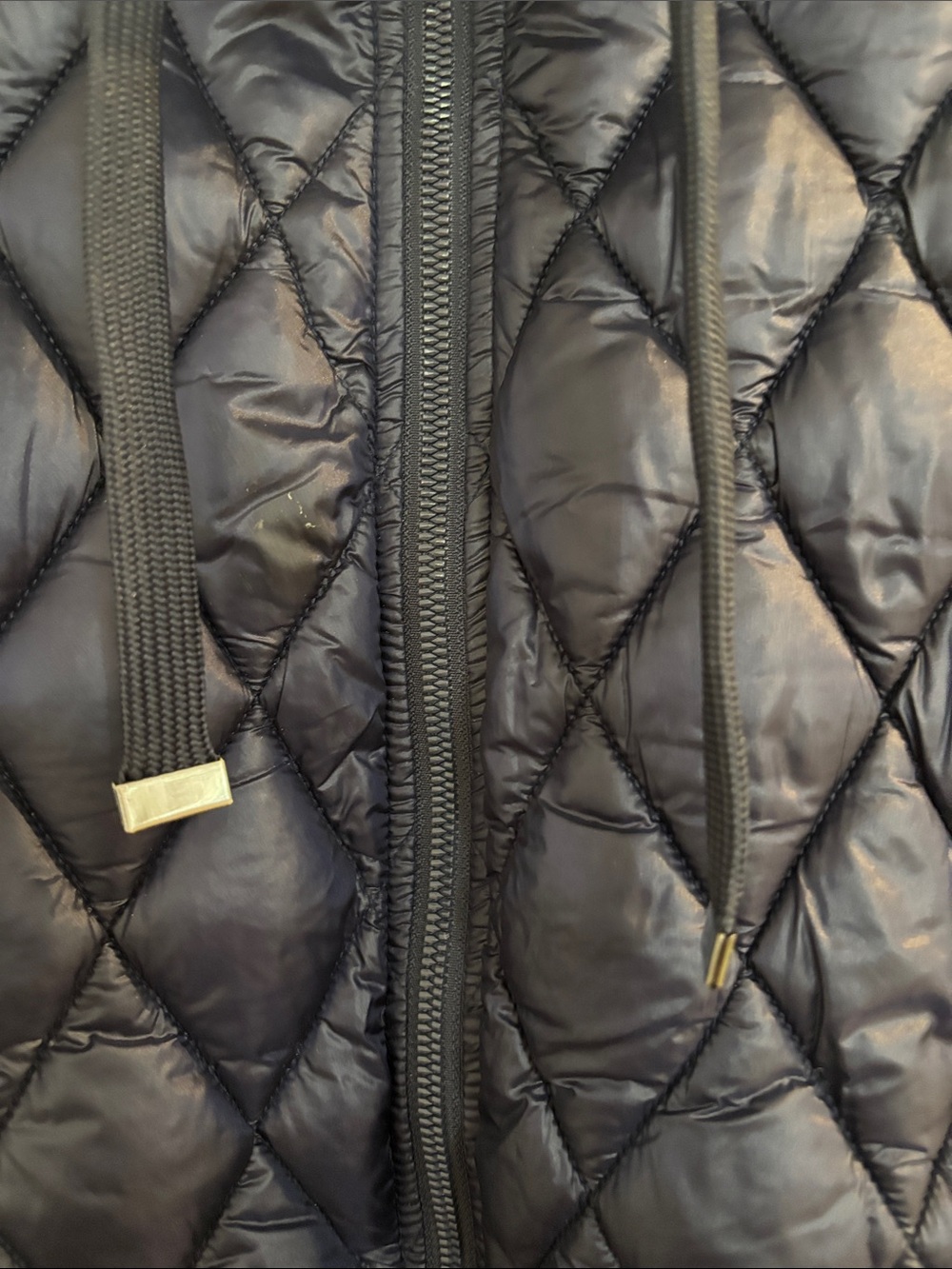 Martha Stewart Quilted Sleeveless Oversized Vest - True Navy Blue Size M Fits XL - Picture 4 of 7